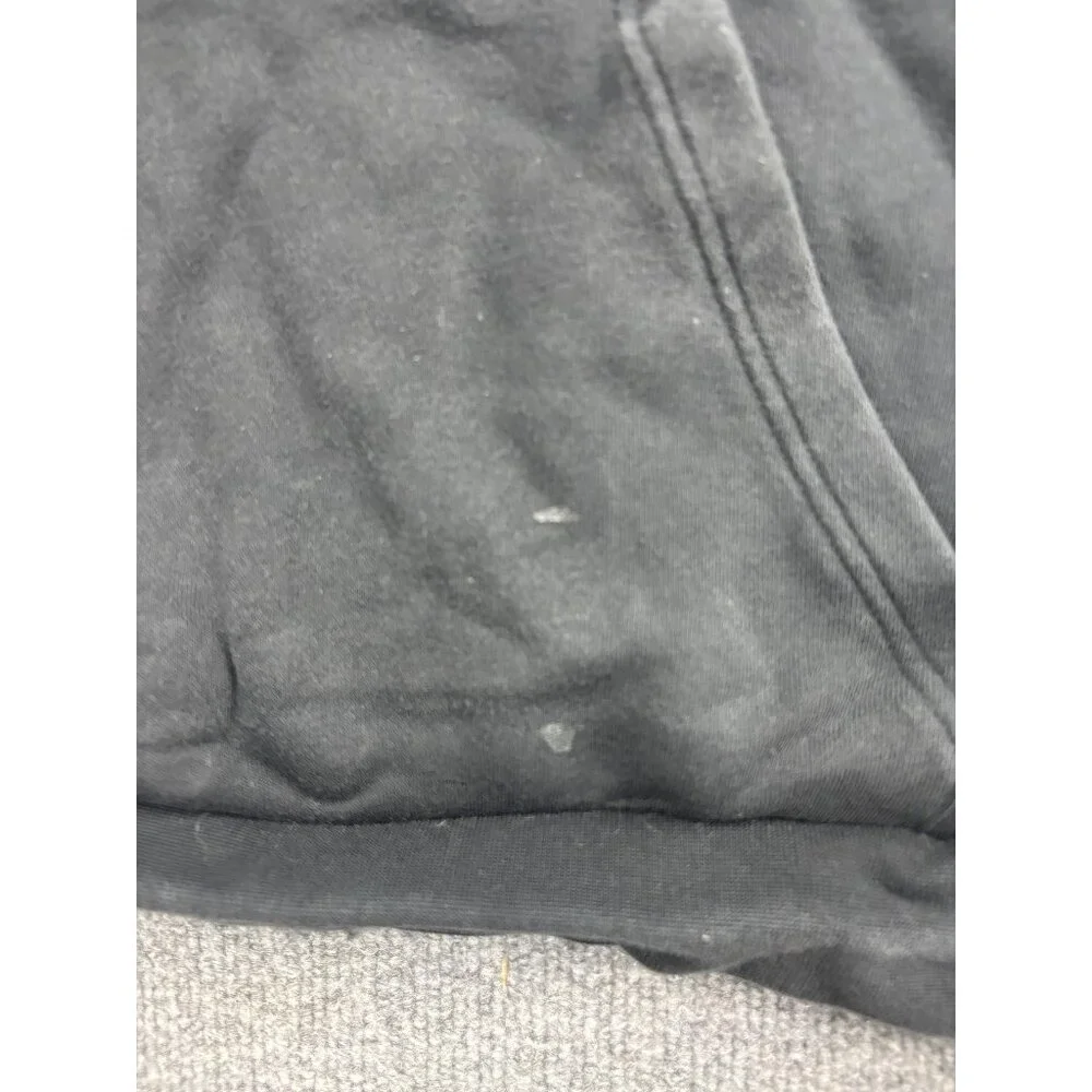 Adidas Hoodie Mens Medium Black Trefoil Pullover Colorblock‎ Sleeves Streetwear